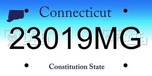 23019MG Connecticut License Plate