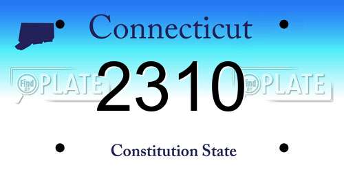 2310 Connecticut License Plate