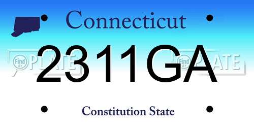 2311GA Connecticut License Plate
