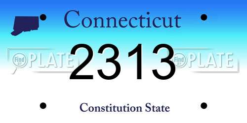 2313 Connecticut License Plate