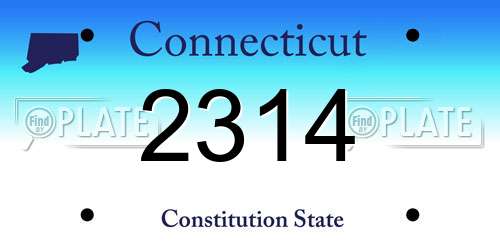 2314 Connecticut License Plate