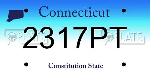 2317PT Connecticut License Plate