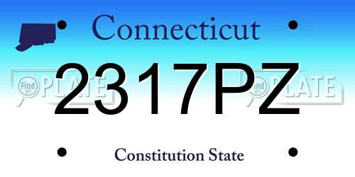 2317PZ Connecticut License Plate