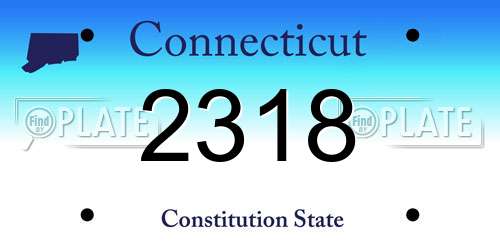 2318 Connecticut License Plate