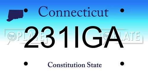 231IGA Connecticut License Plate