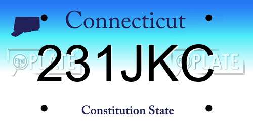 231JKC Connecticut License Plate