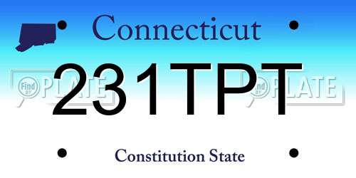 231TPT Connecticut License Plate