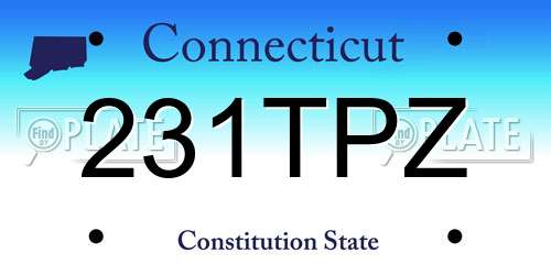 231TPZ Connecticut License Plate