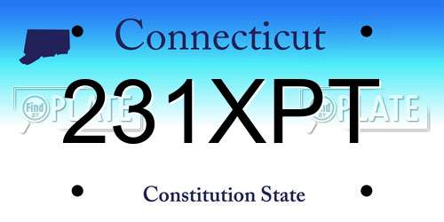 231XPT Connecticut License Plate