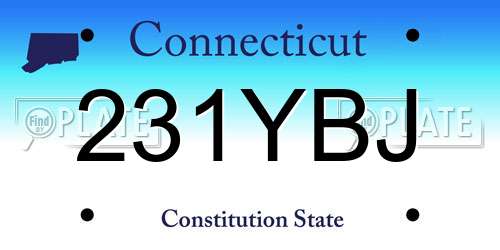 231YBJ Connecticut License Plate