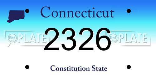2326 Connecticut License Plate
