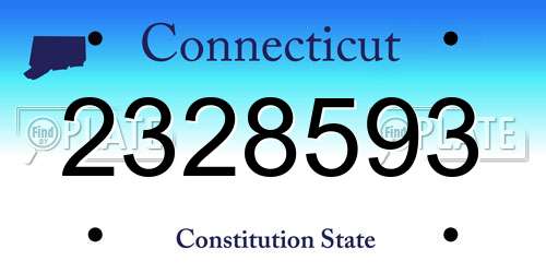 2328593 Connecticut License Plate