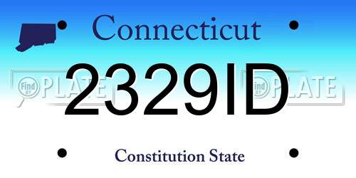 2329ID Connecticut License Plate