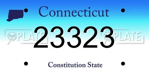 23323 Connecticut License Plate