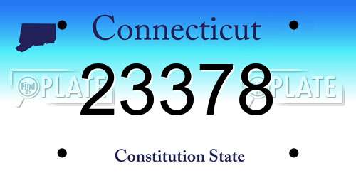 23378 Connecticut License Plate