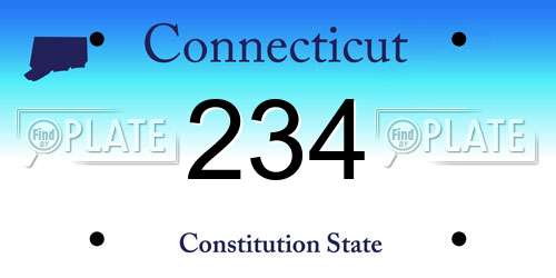 234 Connecticut License Plate
