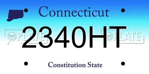 2340HT Connecticut License Plate