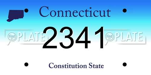 2341 Connecticut License Plate