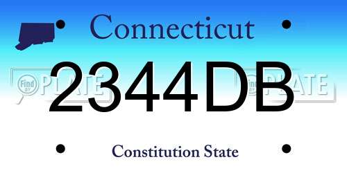2344DB Connecticut License Plate