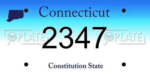 2347 Connecticut License Plate