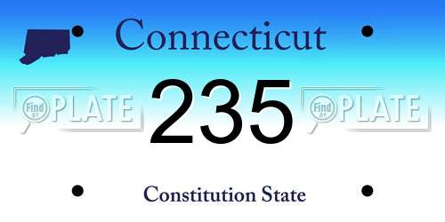 235 Connecticut License Plate