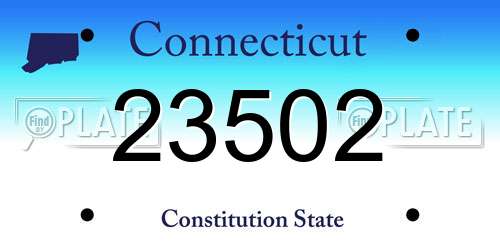 23502 Connecticut License Plate