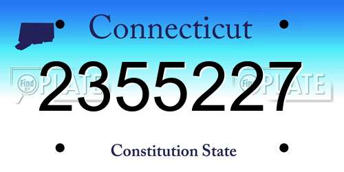 2355227 Connecticut License Plate