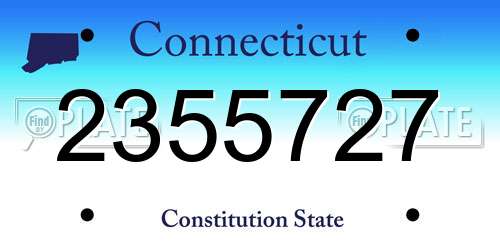 2355727 Connecticut License Plate
