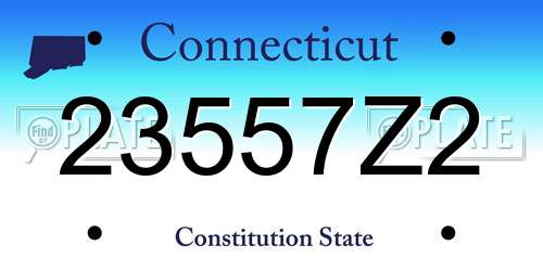 23557Z2 Connecticut License Plate