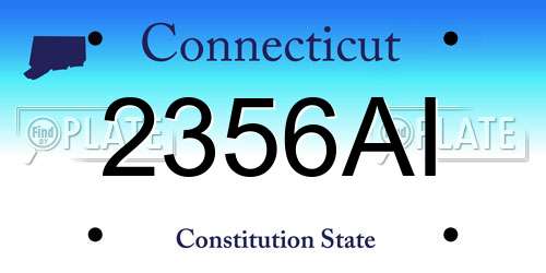 2356AI Connecticut License Plate