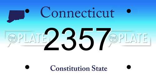 2357 Connecticut License Plate
