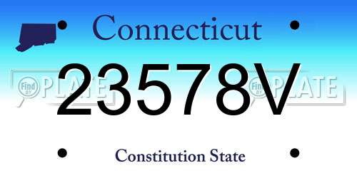 23578V Connecticut License Plate