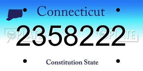 2358222 Connecticut License Plate
