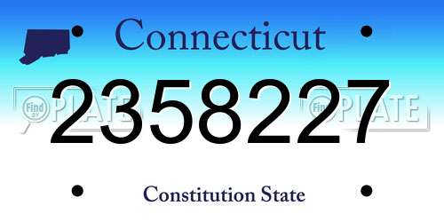 2358227 Connecticut License Plate