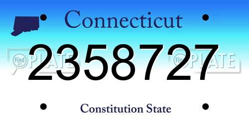 2358727 Connecticut License Plate