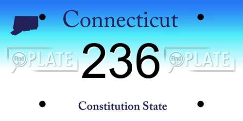236 Connecticut License Plate