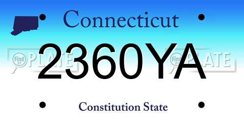 2360YA Connecticut License Plate