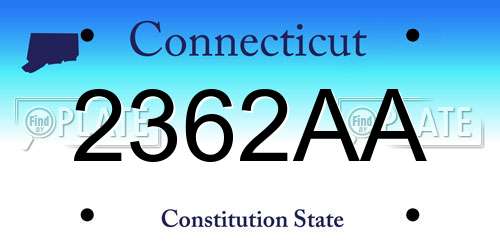 2362AA Connecticut License Plate