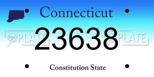 23638 Connecticut License Plate