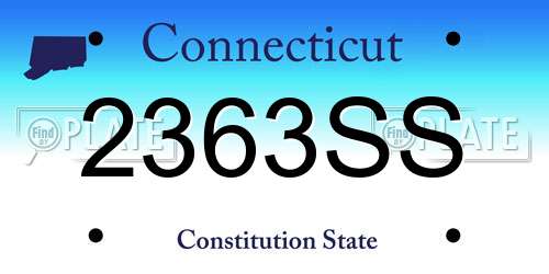 2363SS Connecticut License Plate