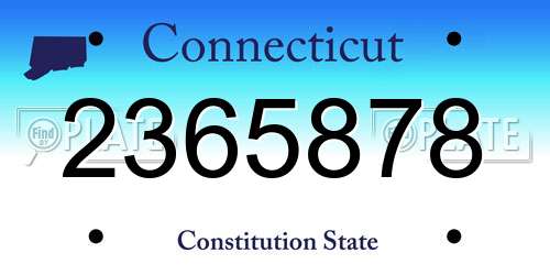 2365878 Connecticut License Plate