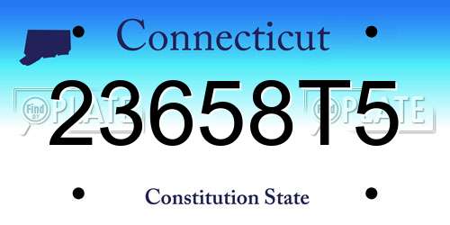 23658T5 Connecticut License Plate