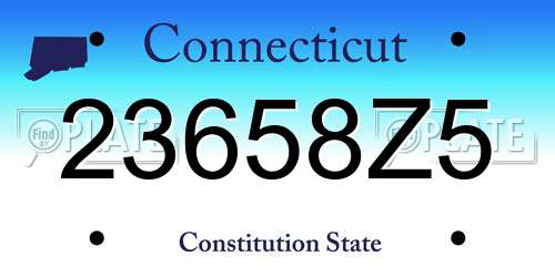 23658Z5 Connecticut License Plate