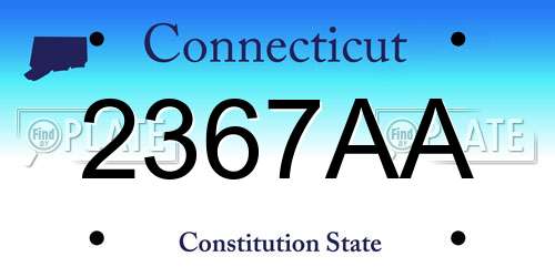 2367AA Connecticut License Plate