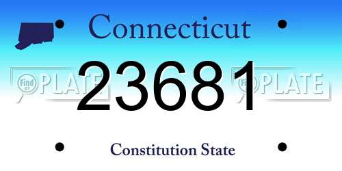 23681 Connecticut License Plate