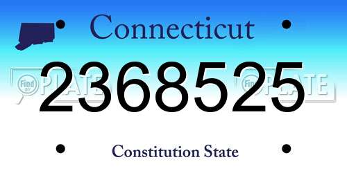 2368525 Connecticut License Plate