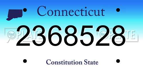 2368528 Connecticut License Plate