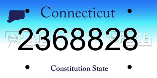 2368828 Connecticut License Plate