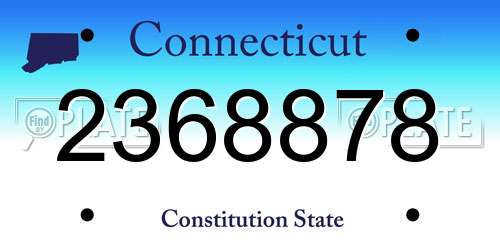 2368878 Connecticut License Plate