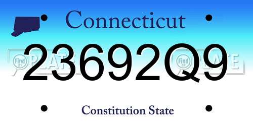 23692Q9 Connecticut License Plate